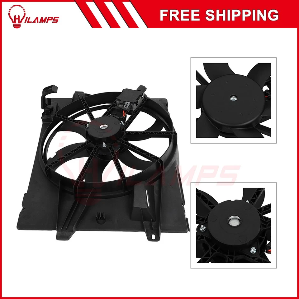 For 06-11 Ford Crown Victoria Lincoln Town Car Radiator Cooling Fan Assembly - Image 4 of 4