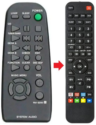Fernbedienung geeignet für SONY MHC-771