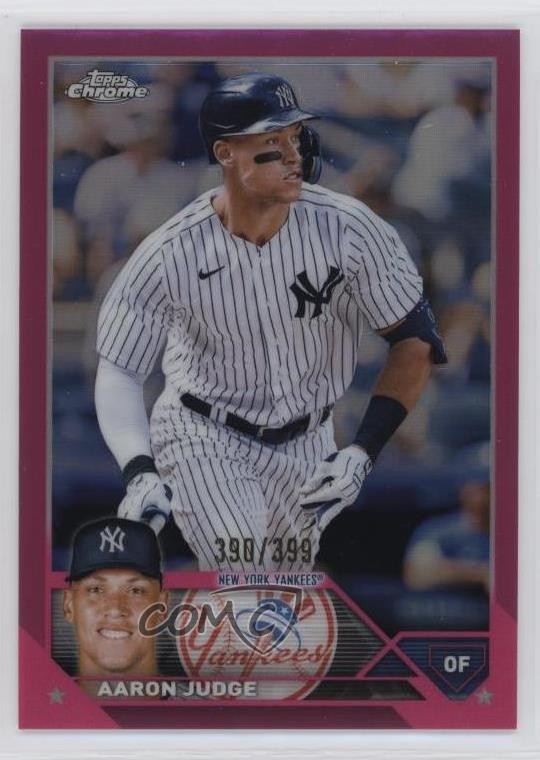 2023 Topps Chrome Magenta Refractor 390/399 Aaron Judge #62 1bg9