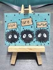 ACEO Original Art Card Cute Inspirational Soot Sprite Gihlbi all.things.ali