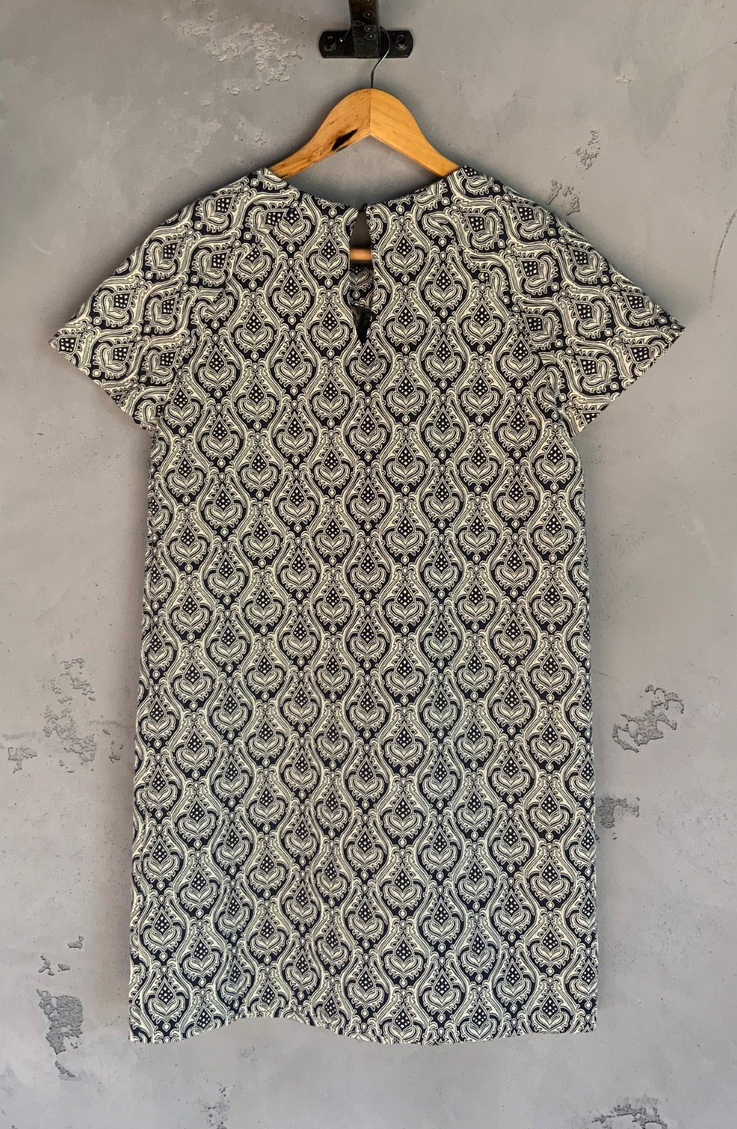 ZARA BASIC Dress Black Geometric Pattern Boxy Sho… - image 6