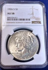 1926-S NGC AU58 U.S. Peace Dollar