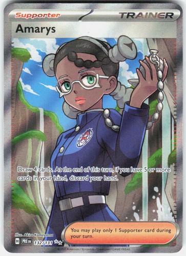 Amarys 132/131 Holo Ultra Rare Prismatic Evolutions Pokemon Near Mint