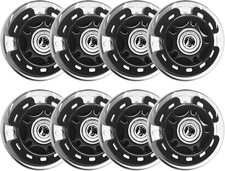 8-Pack Inline Skates Wheels 64Mm with Bearings for Indoor and Outdoor Replacemen
