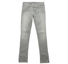 7 For All Mankind Jeans Womens 27 Gray Roxy Skinny Stretch Denim USA Made