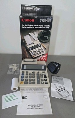 Canon P20-DH Mini Desktop Printer/Display Calculator W/AC Adapter NEW Open Box