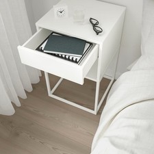 IKEA VIKHAMMER Bedside Table White Bedroom Drawer
