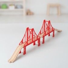 Wooden Train Track Accessories Train Railway Accessories Double Suspension Tr...