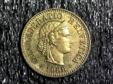 1988B Switzerland, Swiss 5 Rappen Foreign, World Coin KM#26c (z904)