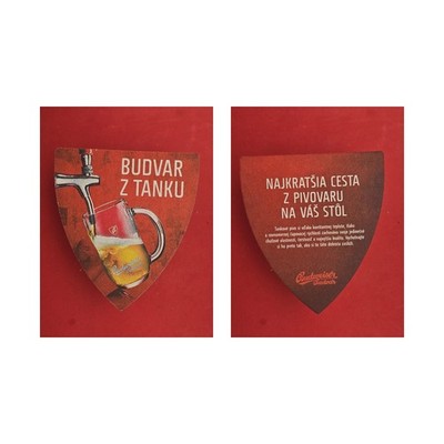 Budweiser Budvar Zapfhahn Brauerei Bierdeckel Bier