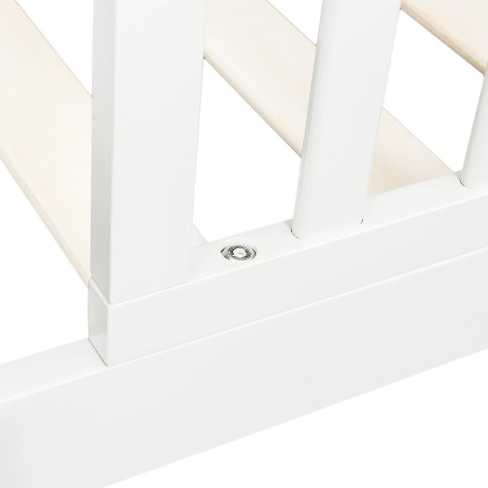 Toddler Bed Frame For Boys Girls Safety Rails Kids Bedroom White
