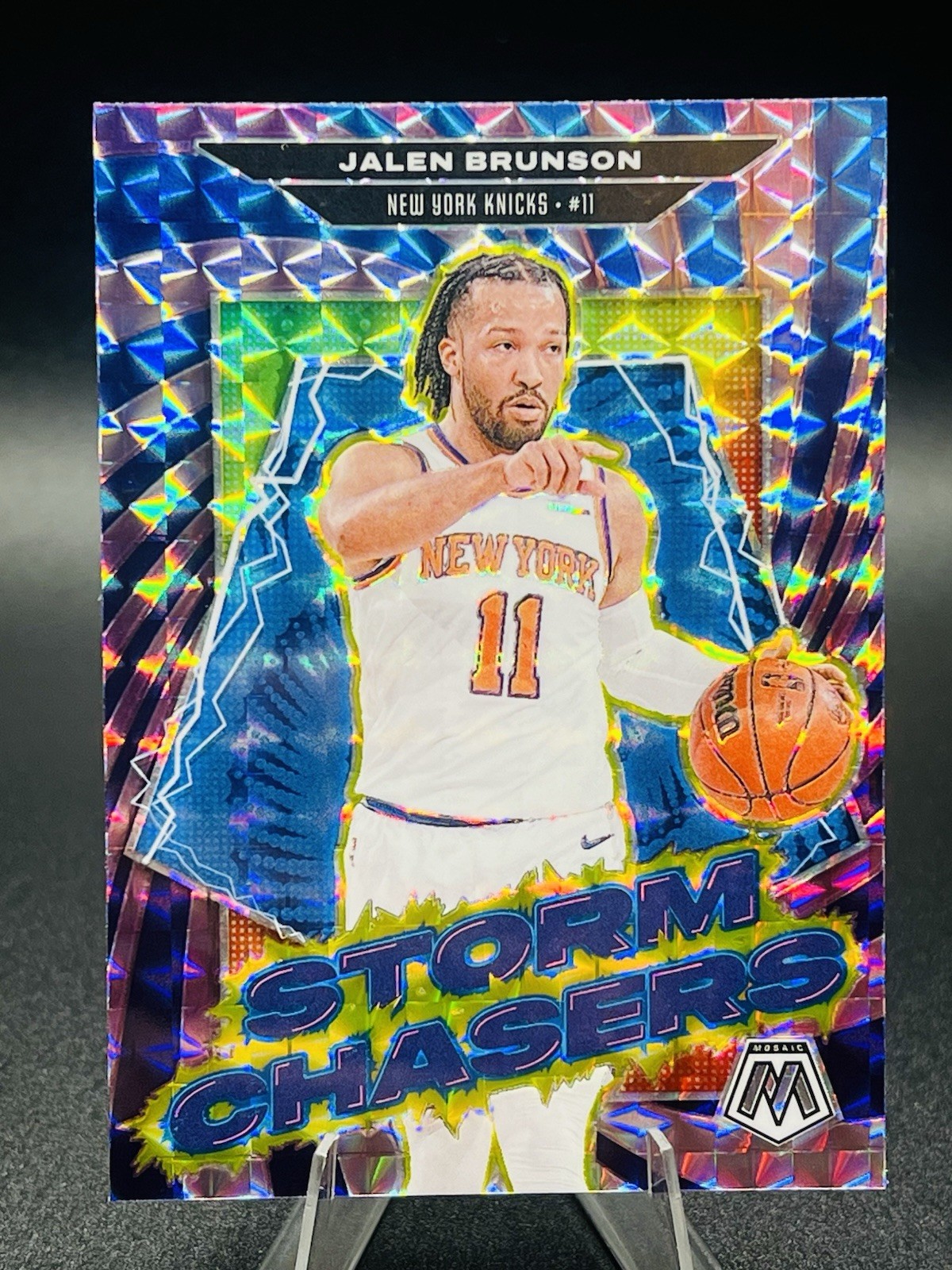 2024-25 Panini Mosaic #19 Jalen Brunson Storm Chasers Prizm SP NY Knicks