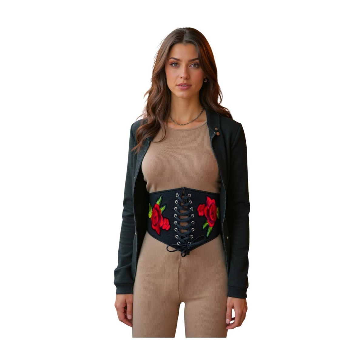 black denim corset belt