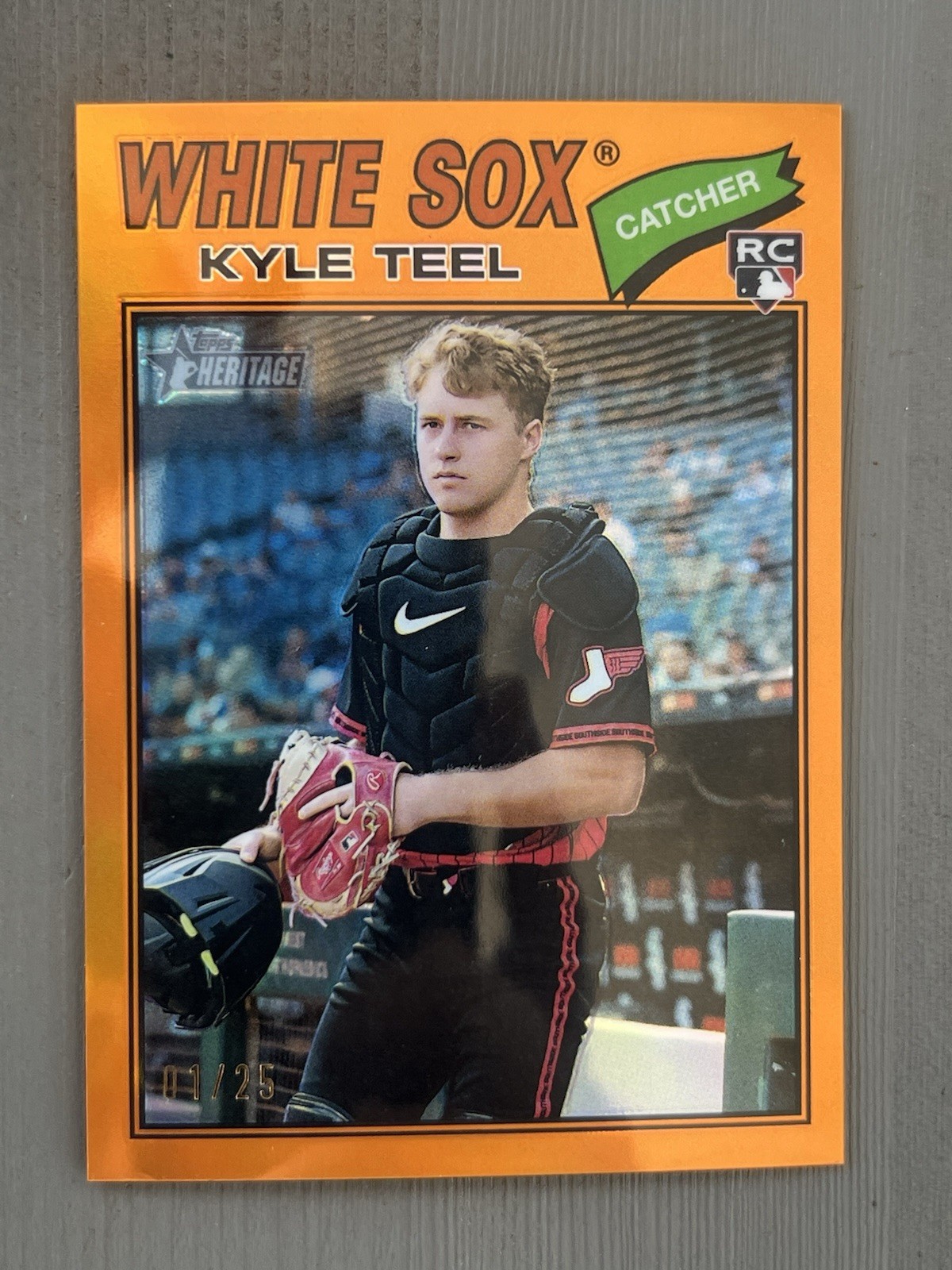 2026 Topps Heritage Kyle Teel Orange Chrome Parallel  1/25 #182 RC Rookie🔥🔥🔥