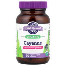 Organic Cayenne, 90 Organic Vegan Capsules (500 mg per Capsule)