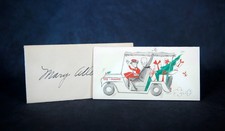 1957 Eisenhower White House Christmas card - MAMIE BANGS - signed by Mamie!