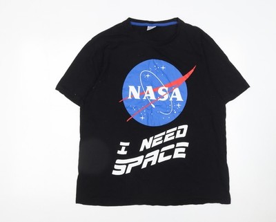 International Space Archives Herren T-Shirt schwarz NASA Grafik Größe L