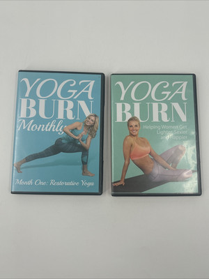 Yoga Burn Monthly: Months 1 Restorative & 1 Hatha Yoga + Premium Package DVDS