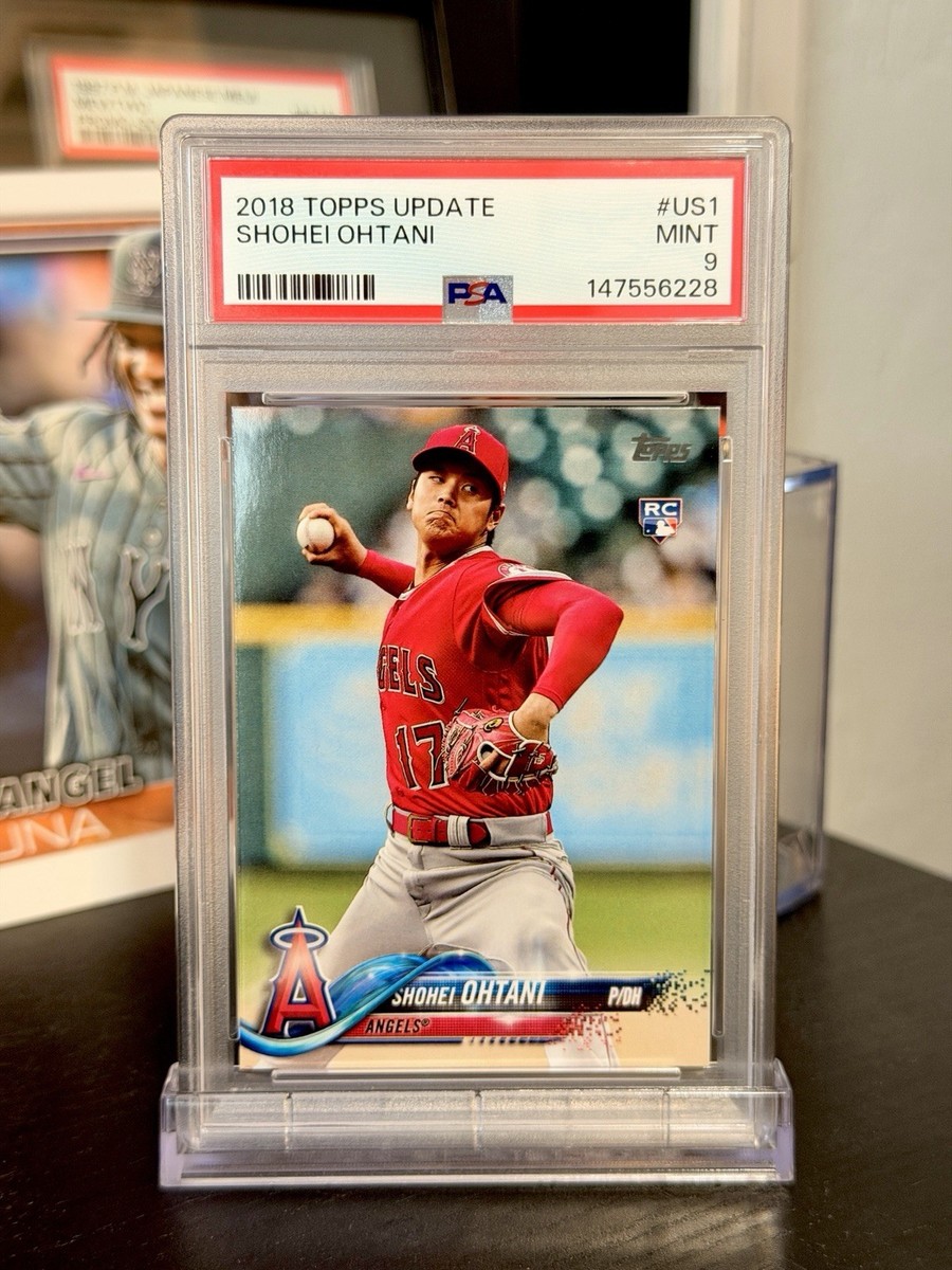 SHOHEI OHTANI 2018 TOPPS UPDATE #US1 PSA 9 MINT GRADED ROOKIE CARD RC