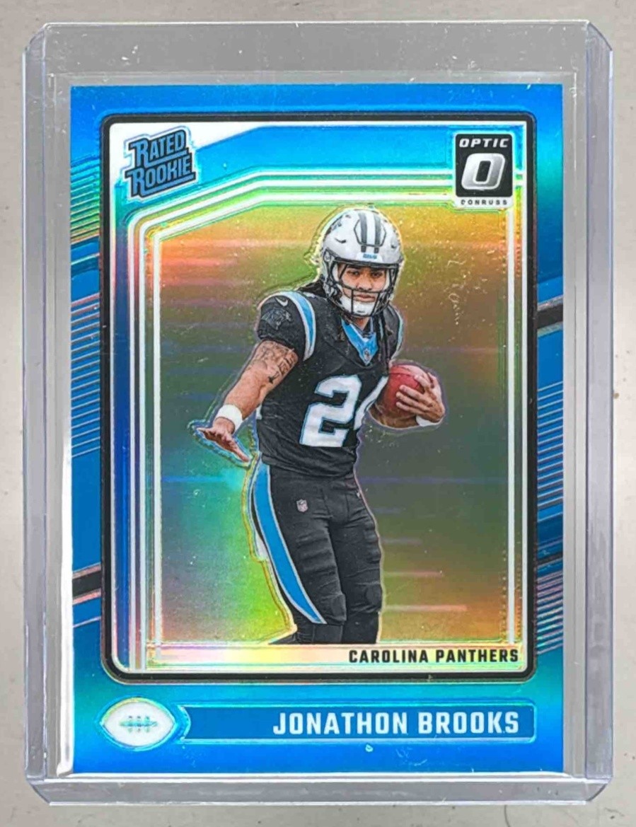 Jonathon Brooks 2024 Panini Donruss Optic #258 Aqua Rated Rookie 231/299