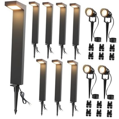  LED Low Voltage Landscape Lighting Kit Outdoor Waterproof Low Voltage 12 Pack