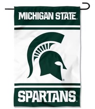 Michigan State Spartans GARDEN FLAG 12” X 18” Spartans Double Sided Garden Flag