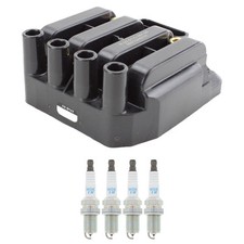 Denso Ignition Coil 4 NGK Iridium Spark Plugs Kit For Beetle 2.0 L4 BGD