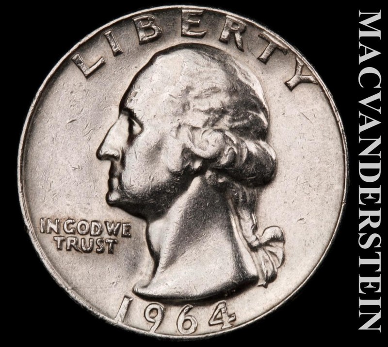 1964-D Washington Quarter- Silver- Scarce Better Date- No Reserve#L9342