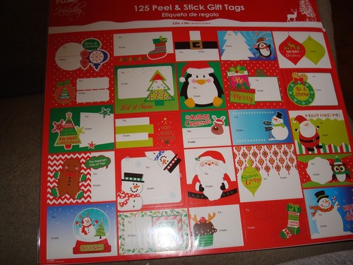 125 PEEL AND STICK GIFT TAGS - Picture 2 of 6