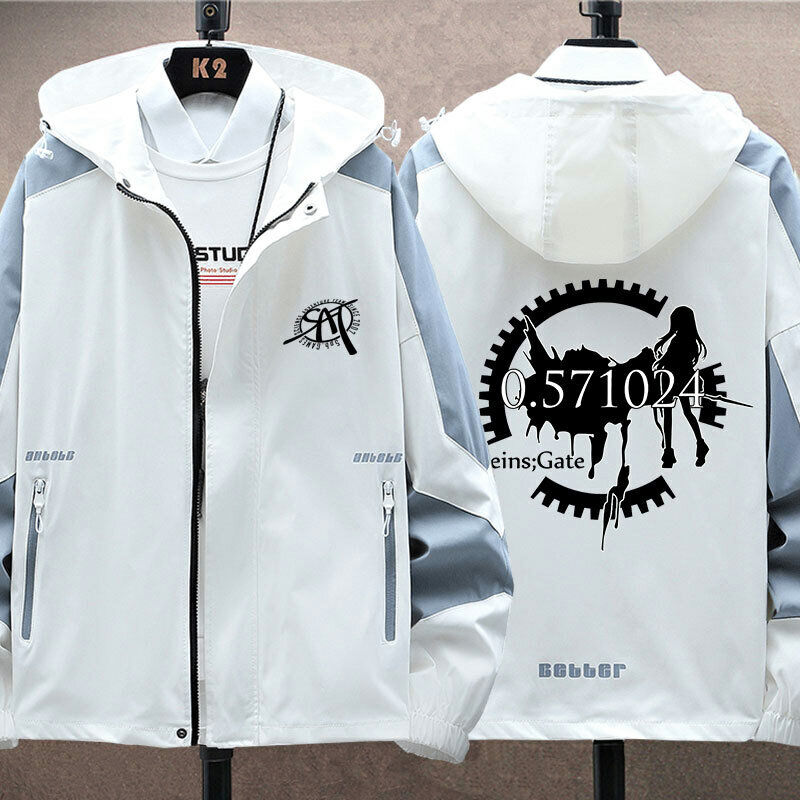 Steins Gate Anime Casual Unisex Mens Womens Tooling Coat Steins Gate Anime Casual Unisex Mens Womens Tooling Coat
