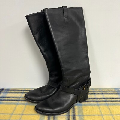 Ralph Lauren Black Leather Boots Buckles S… Polo Ralph Lauren Ranger Black Lace Up Buckle Boots! Size 10  main image 2