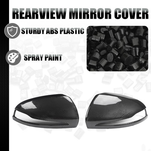 Mirror Covers For Mercedes Benz W205 X253 W222 W213 C E S GLC Class Carbon Black - Picture 6 of 12