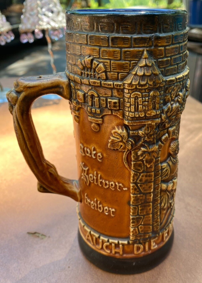 German Beer Stein “Auch Die Freud Hat Ihre Zeit” 