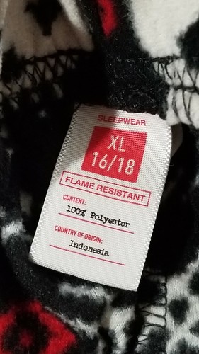 2 Pc Target Brand Boys XL Skull Red Black Pajamas Long Sleeve Shirt Fleece Pants - Picture 7 of 7