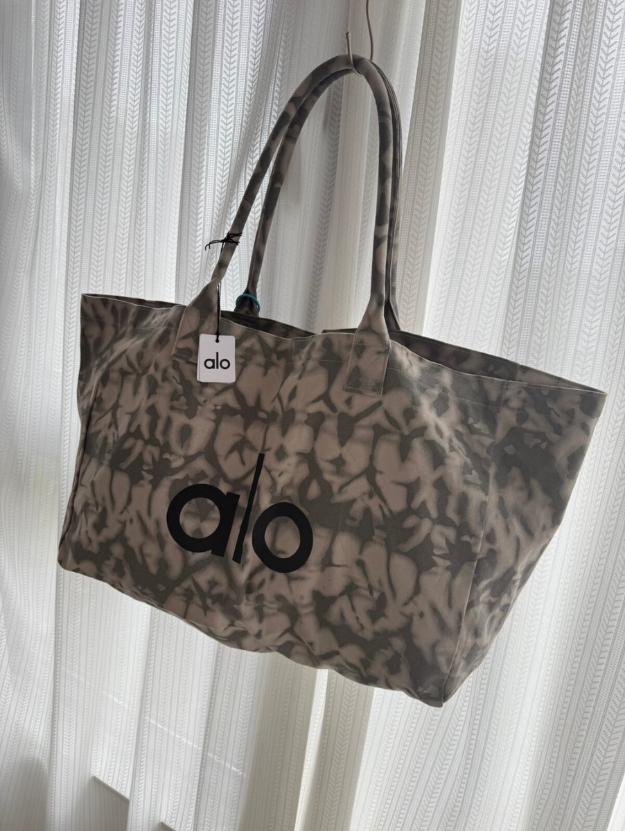 ALO Yoga Gray Tie Dye Tote Canvas Bag Large New With Tags | eBay