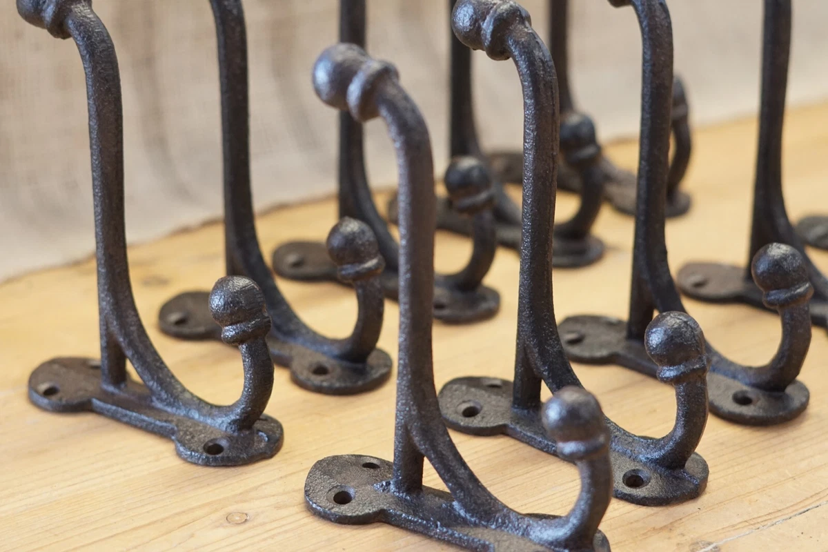 10 LONG RUSTIC ACORN COAT HOOKS HAT HALL TREE ENTRY WAY