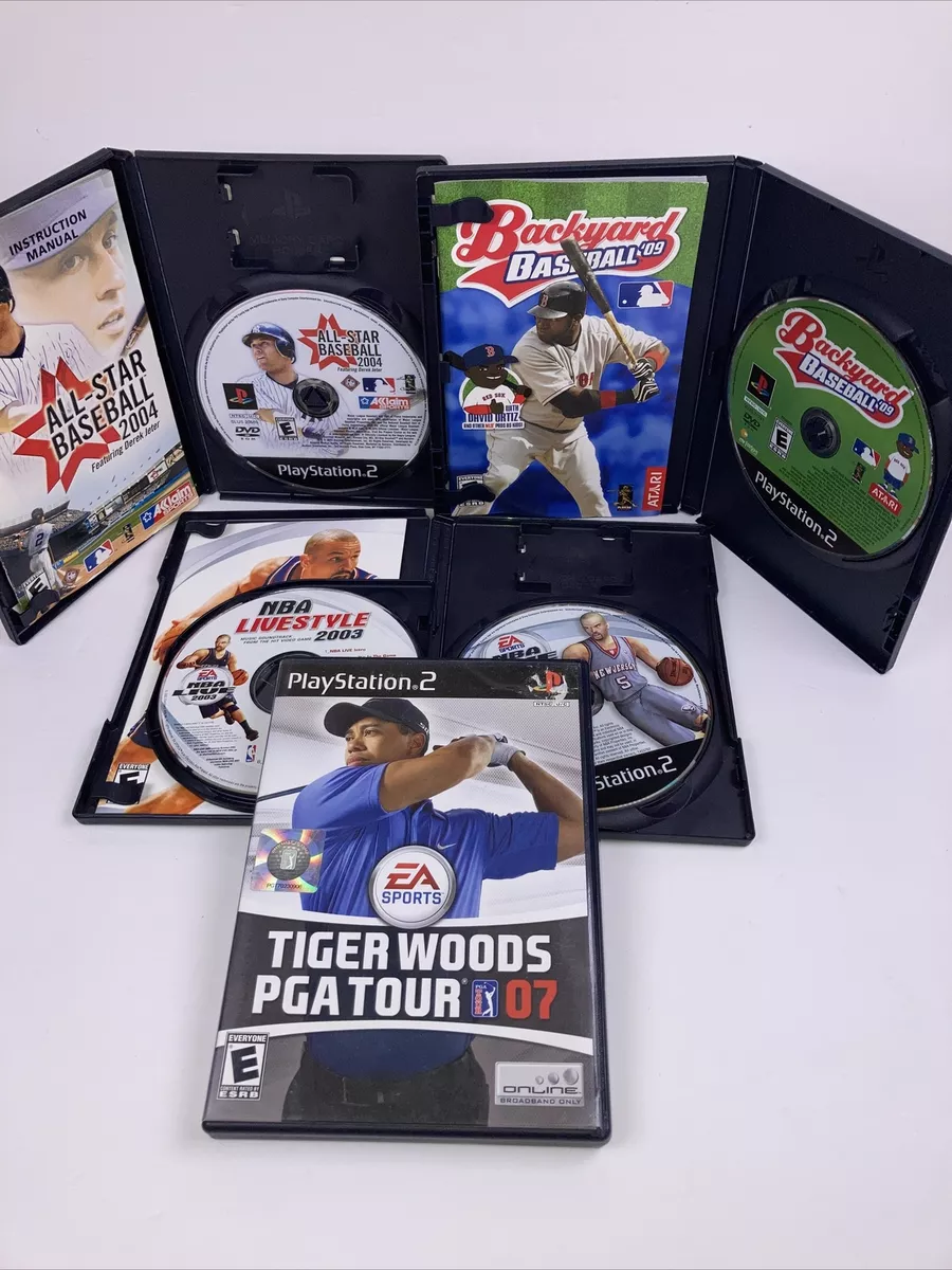 4) PS2 Playstation Sports Games All Star Variety Jeter Big Papi Tiger '07  Etc.