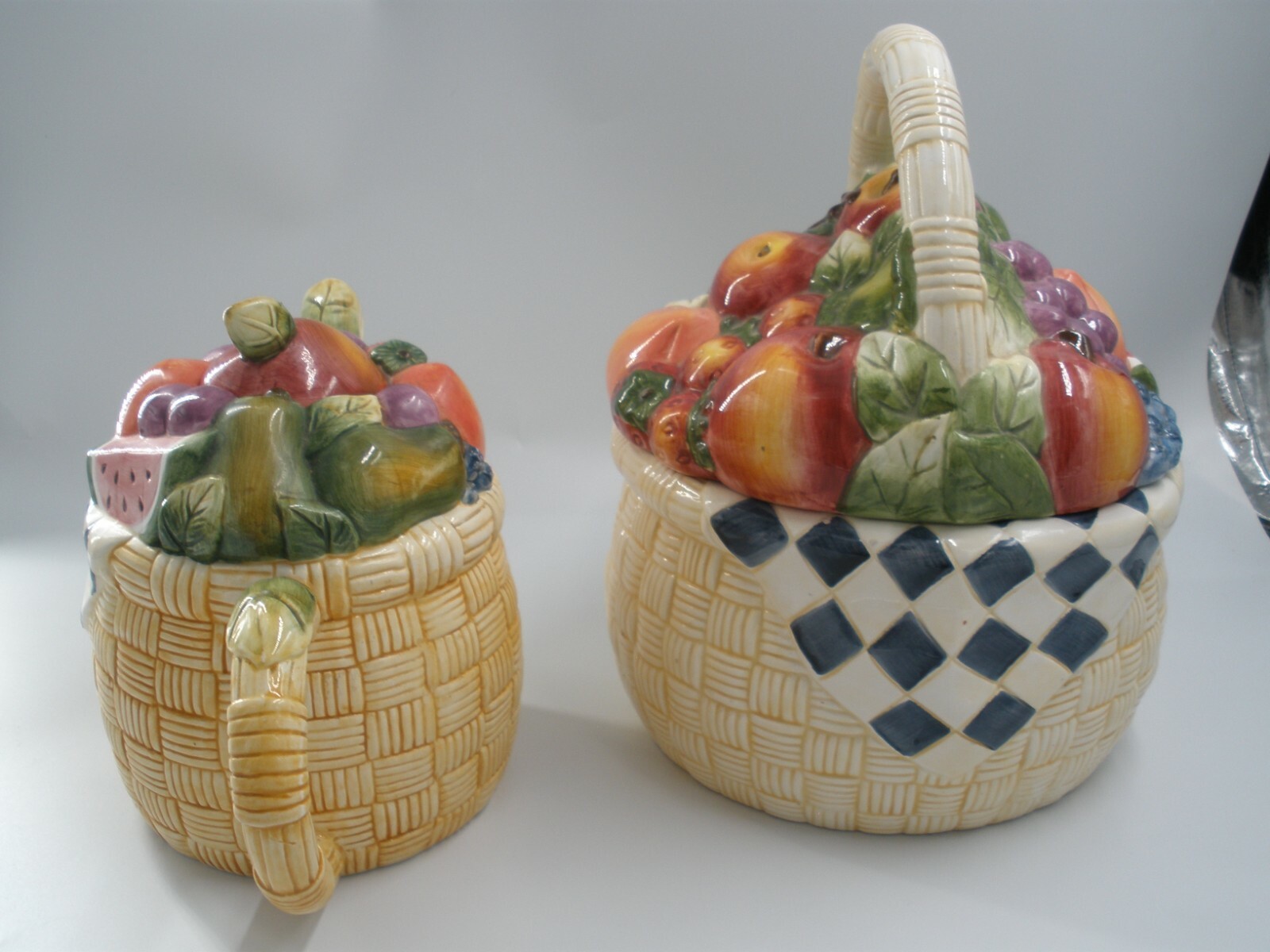 Certified International Susan Winget Fruit Basket Ceramic Cookie Jar