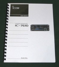 Icom IC-7610 Basic Instruction Manual: Full Color  Protective Plastic Covers 