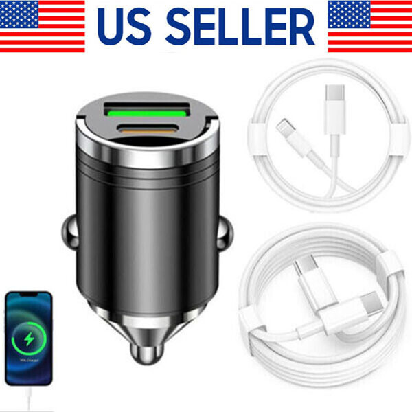 2-Port USB Fast Car Charger for iPhone Samsung Android Phones
