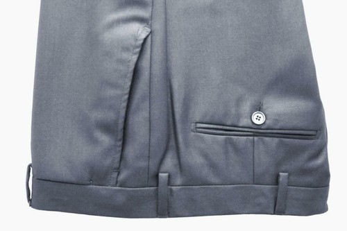 Pantalone uomo sartoriale Gianluca Roberti Napoli lana Tasmania grigio  medio Mad | eBay