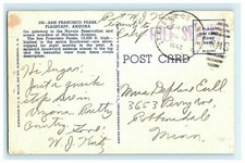 1942 San Francisco Peaks Flagstaff AZ Postcard w/ RMS Free Service Cancel