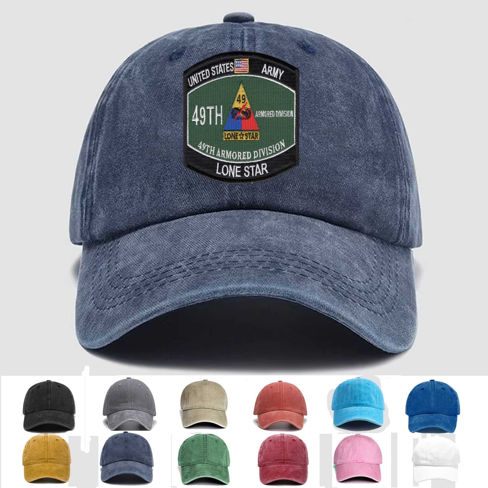 Embroidered Hat 49th Armored Division Military Occupational Specialty, Gift Idea