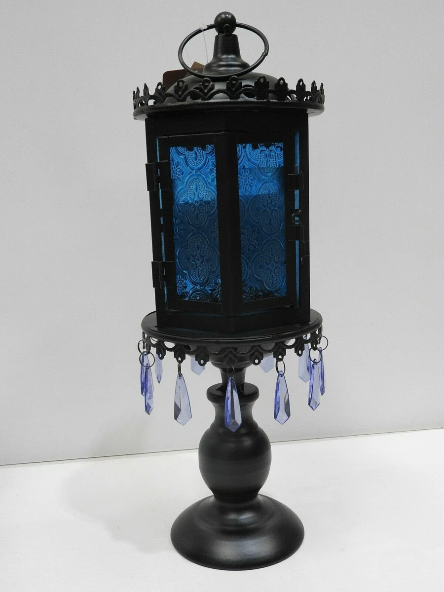 Gifts Decor Home Decor Exotic Azure Pedestal Lantern Candle Holder