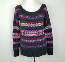 American Eagle Outfitters Women sweater size S wool blend mohair scoop neckline 