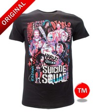 T-SHIRT MAGLIA ORIGINALE THE SUICIDE SQUAD HARLEY QUEEN BATMAN JOKER DC COMICS