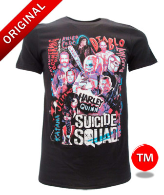 T-SHIRT MAGLIA ORIGINALE THE SUICIDE SQUAD HARLEY QUEEN BATMAN