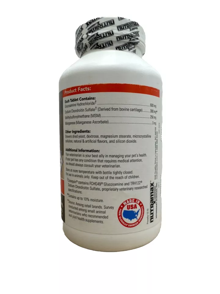 Cosequin DS Plus MSM suplemento de salud articular para perros - 180 comprimidos masticables Foto 2 de 3