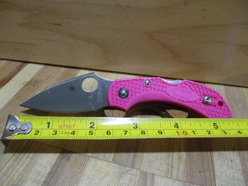 NIB Spyderco Seki-City Japan DragonFly 2 Pink Folding Pocketknife - C28FPPNS30V2 - Picture 5 of 10