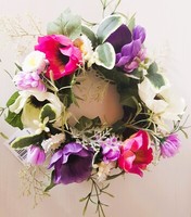 TüRkranz Blumenkranz Kranz BlüTenkranz Wandkranz Tischkranz Deko Seidenblumen
